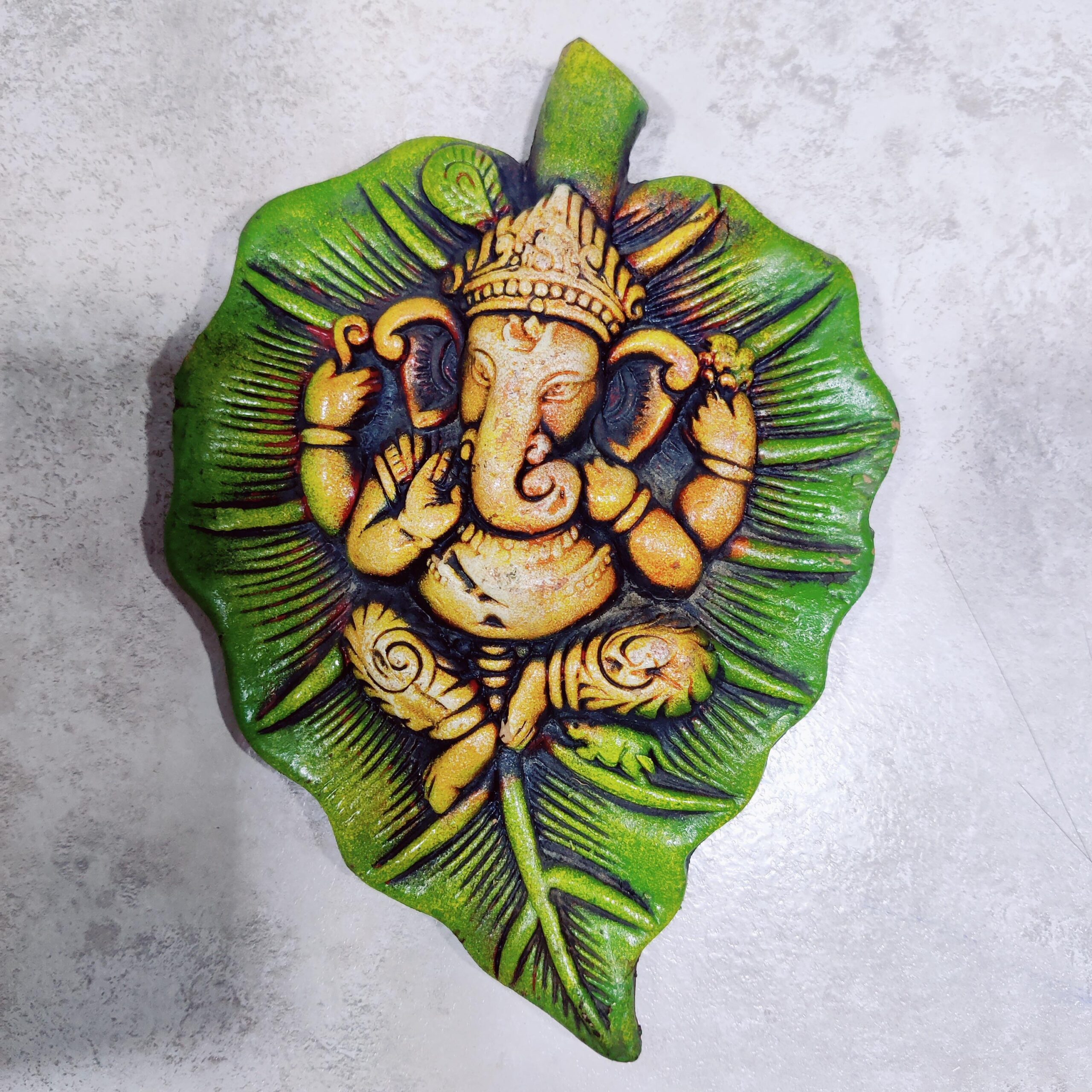 Ganesh | Leaf print art, Ganesha art illustration, Ganesha art