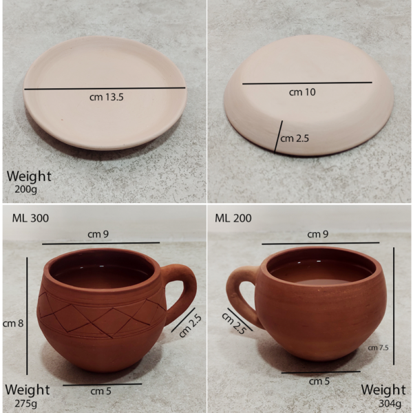 terracotta tea cup and saucer planter large