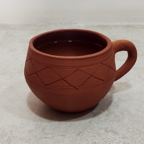 terracotta tea cup and saucer large