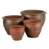 fire in terracotta pot